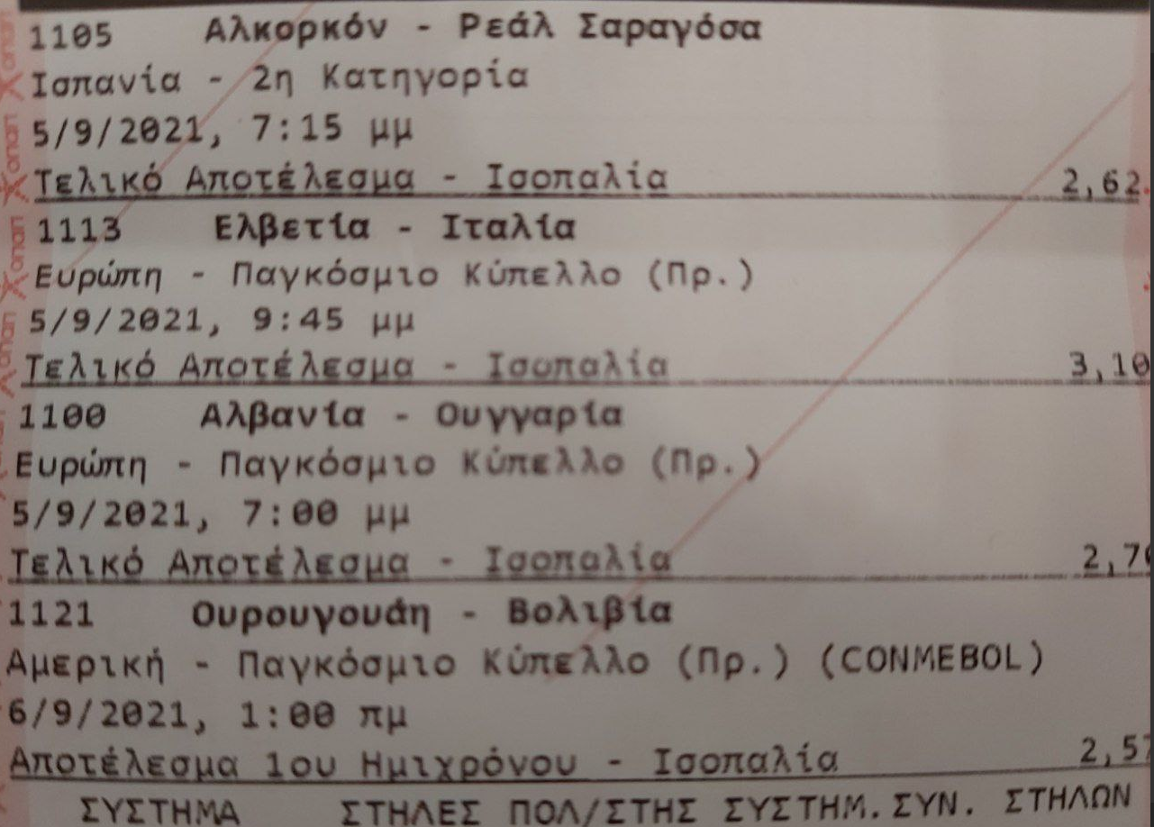 Σύστημα με ισοπαλίες ..