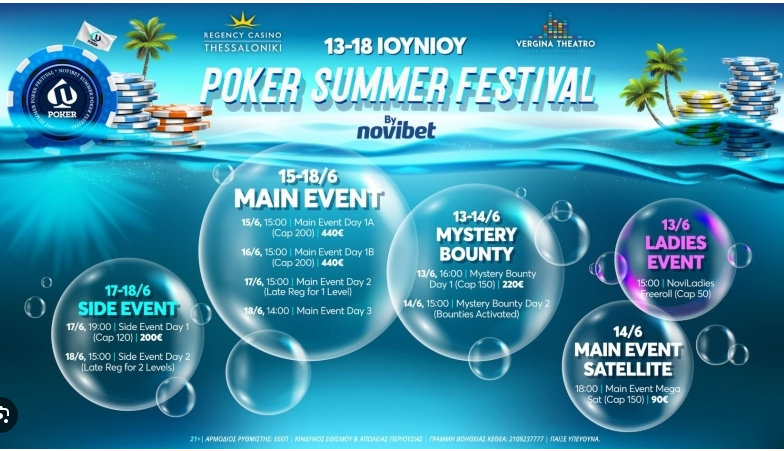 Novibet Poker Summer Festival: Εκκίνηση αύριο με Ladies Freeroll και Mystery Bounty!