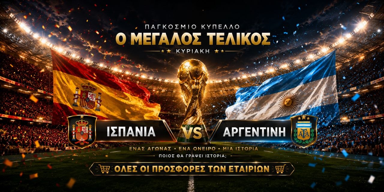 IΣΠΑΝΙΑ – ΑΡΓΕΝΤΙΝΗ : O μεγάλος τελικός σε προσφορές !
